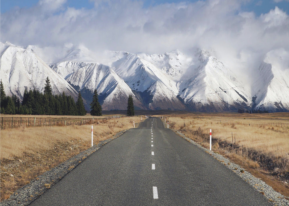 Route du lac Ohau | Papier Peint Photo