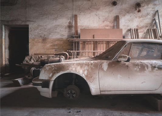 Porsche impolverata | Stampe su Tela