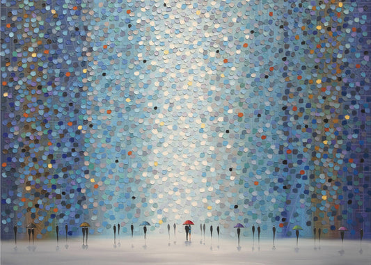Paraplyer på natten | Canvas