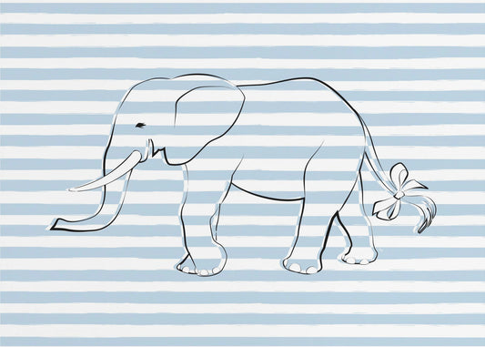 Nœud éléphant rayé | Papier Peint Photo