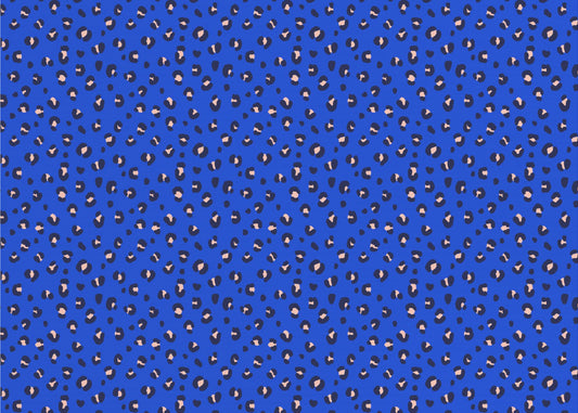 Leopardenmuster in Blau und Pink (Musterdesign) | Fototapeten