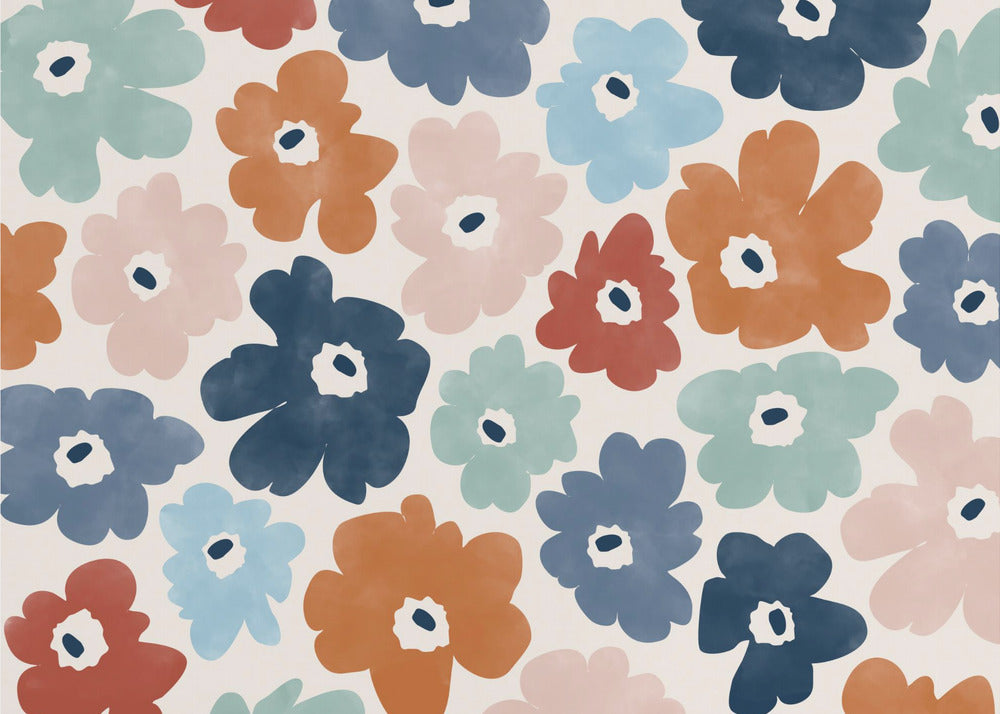Buntes Blumenmuster | Fototapeten