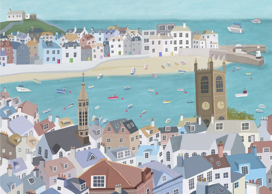 Den vakre St. Ives, Cornwall, Storbritannia av kunstneren Carla Daly | Lerretsbilder
