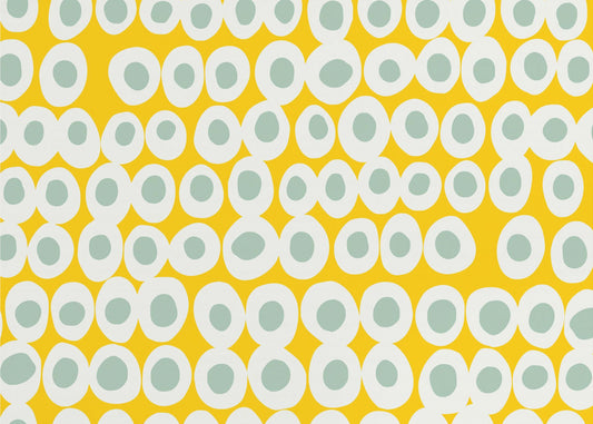 Wonderful bold dots yellow and mint pattern | Poster