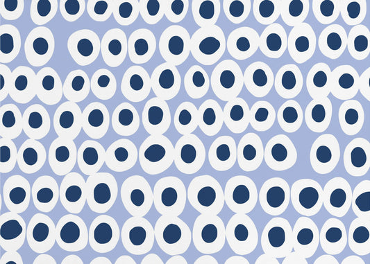 Wonderful bold dots blue pattern | Poster
