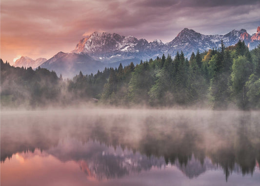 Sonnenaufgang am See | Poster - Kunstdruck