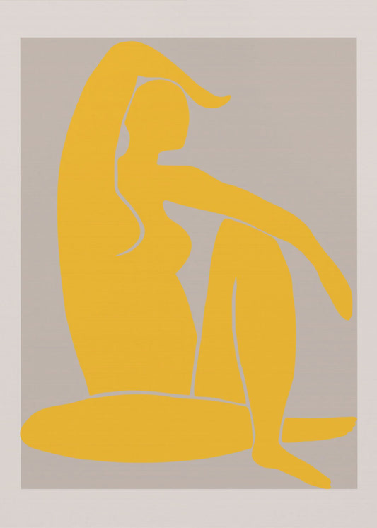 Gul figur | Lærredsbilleder