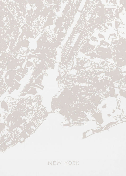 New Yorkin kartta | Canvastaulut