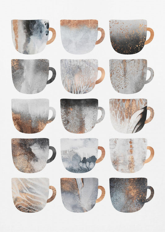 Dreamy Coffee Cups | Poster