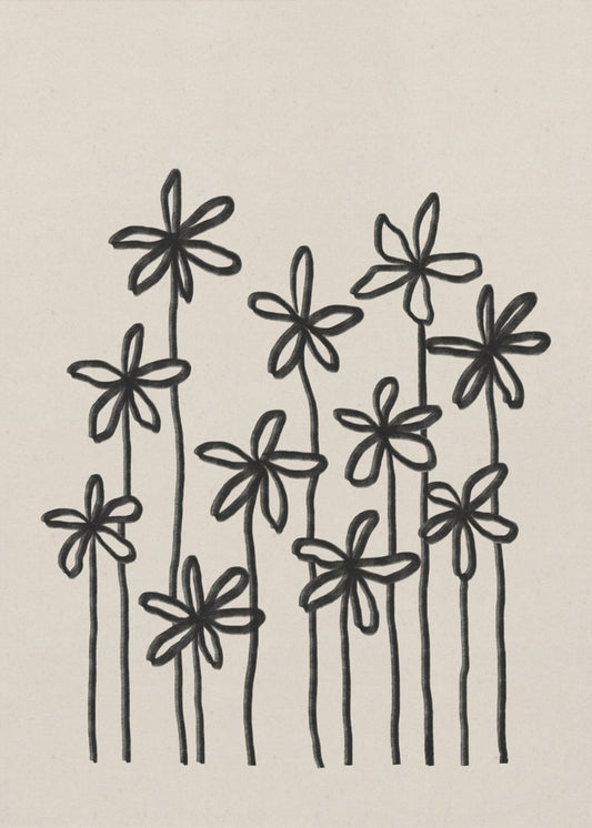 En blomstermark | Lærredsbilleder