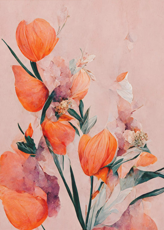 Orangea tulpaner | Canvas