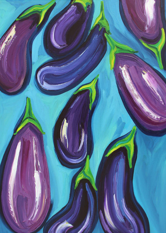 Aubergines Rain | Poster