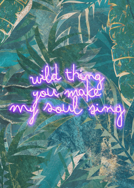 Neon Jungle Typografi | Lærredsbilleder