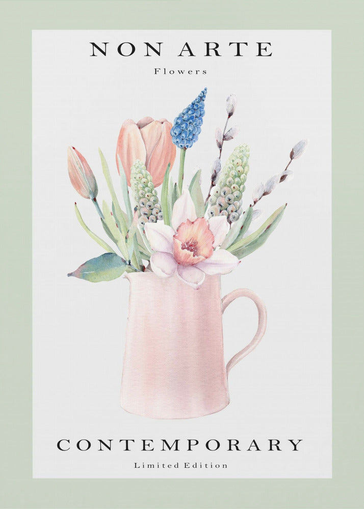 Vase à fleurs vert Not Art | Tableaux sur Toile