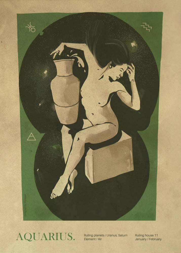 Vattumannen-tryck | Poster