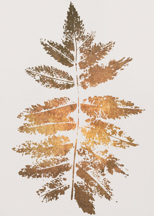 Oak Leaf Print   Gold | Poster