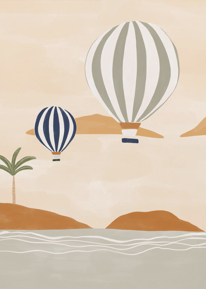 Luftballons in der Wüste | Leinwand-Bilder