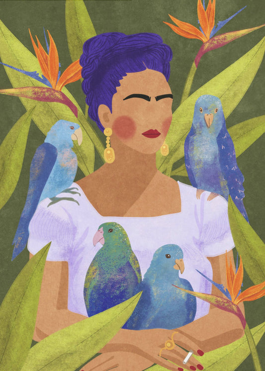 Frida en vogels | Canvasprints