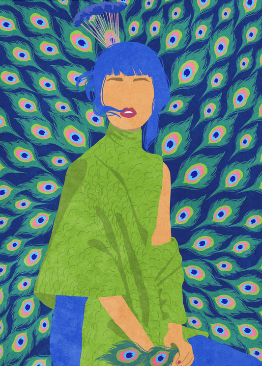 pauw vrouw | Canvasprints