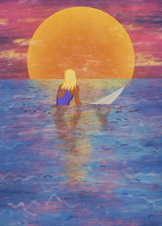 Surfmeisje | Canvasprints