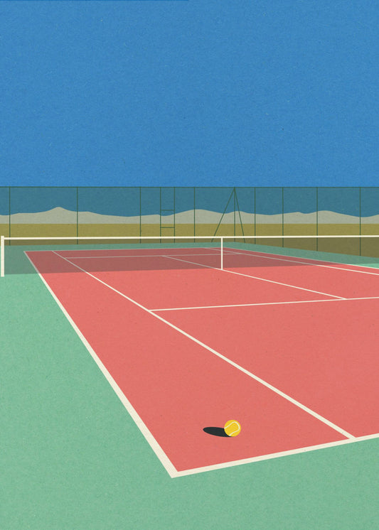 Tennisbane i ørkenen | Lærredsbilleder