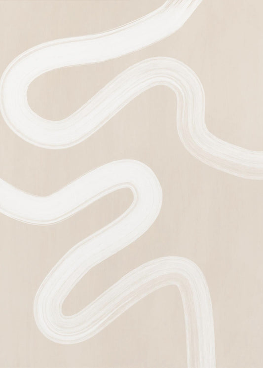 Beige enlinjeteckning | Canvas
