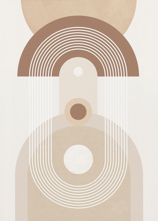 Beige Mid-Century Poster | Canvas