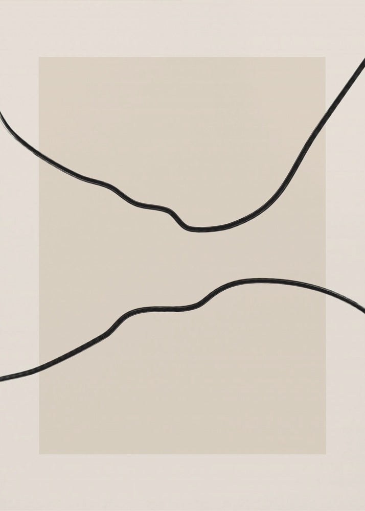 Arte de líneas abstractas suaves | Impresiones en Lienzo