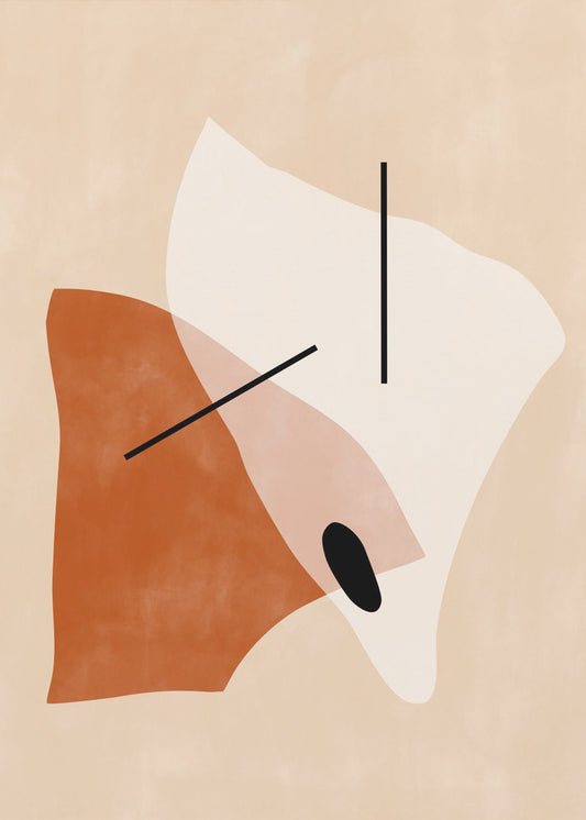 Formes géométriques aux tons terreux | Tableaux sur Toile