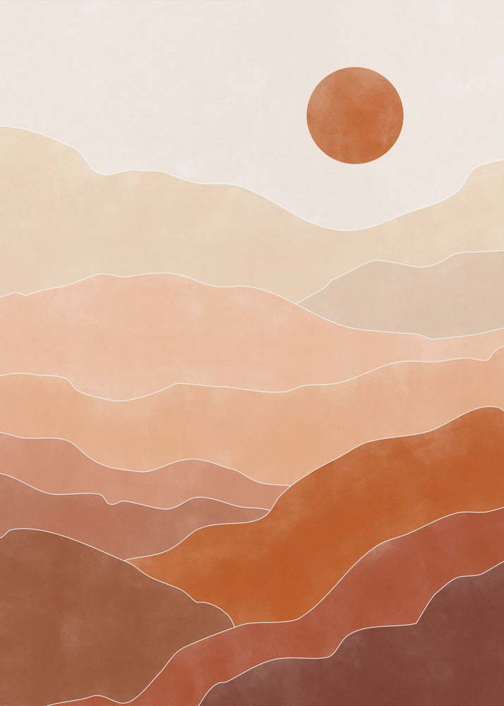 Alba nel deserto | Stampe su Tela