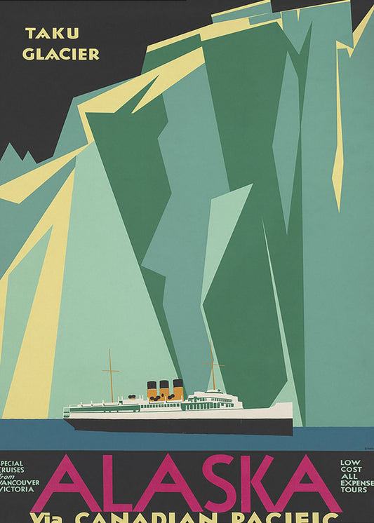 Alaska via det kanadiske Stillehavet. Taku-breen - ingen grense | Lerretsbilder