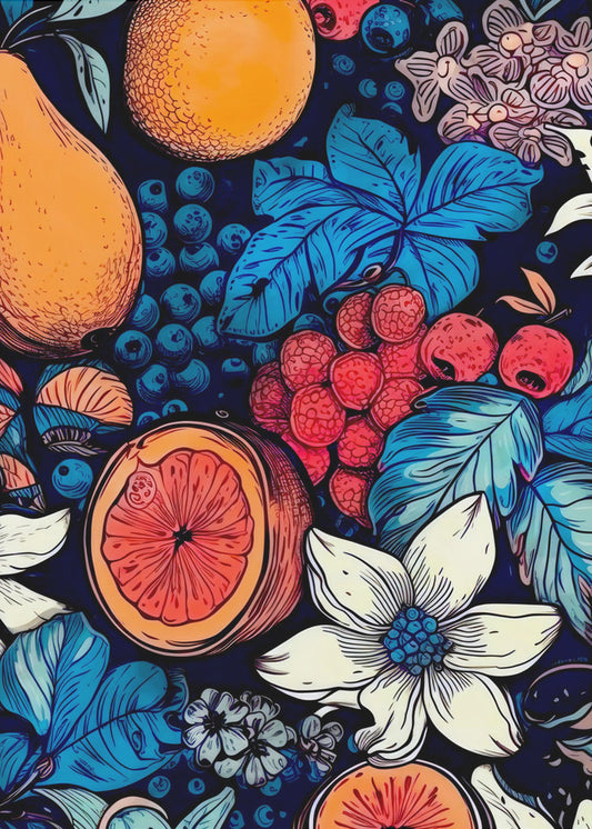 Blomster og frukt 6 | Plakater - Kunsttrykk