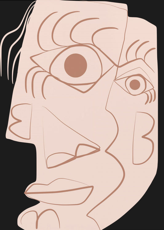 Schlichtes abstraktes Portrait | Poster