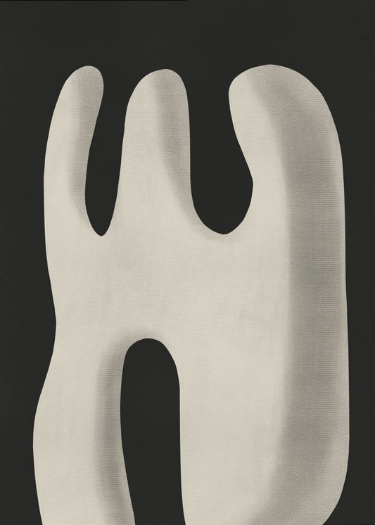 Abstrakte weiße Skulptur Schrei | Poster