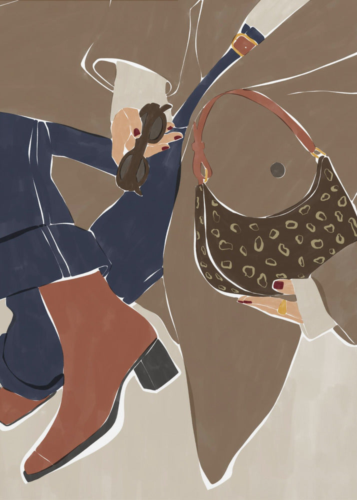 Impression artistique sur le thème de la mode d'automne par Ivy Green Illustrations | Tableaux sur Toile