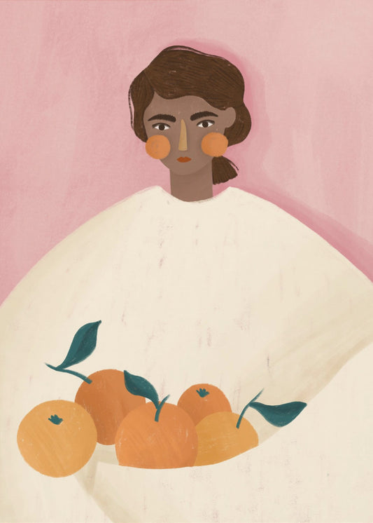 De vrouw met de sinaasappels | Canvasprints