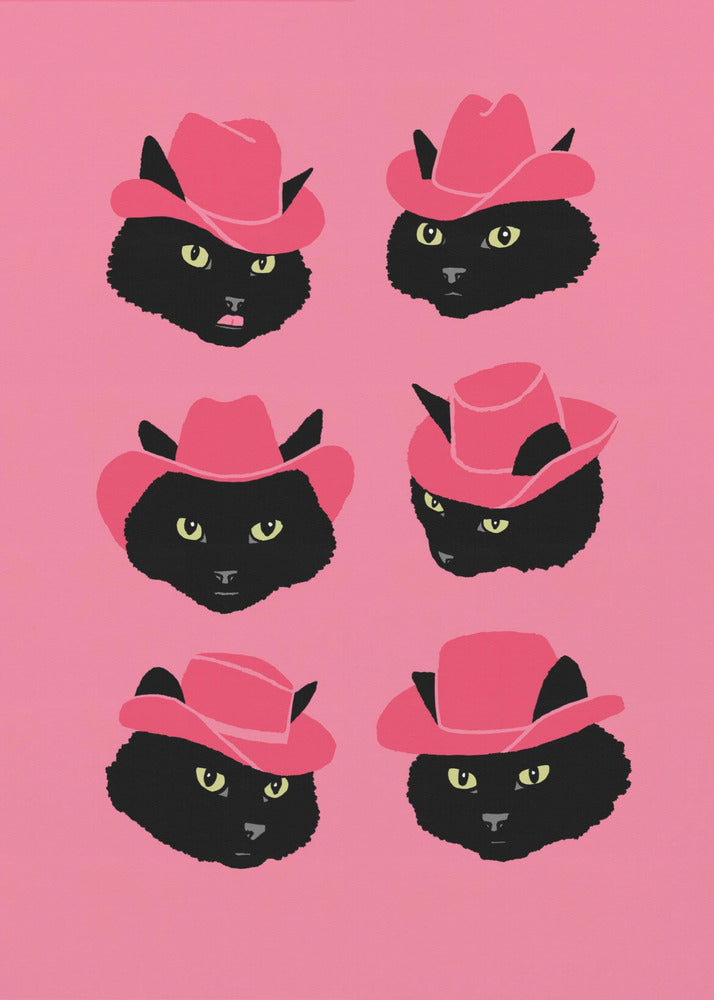 Marcy la chatte cowgirl | Tableaux sur Toile