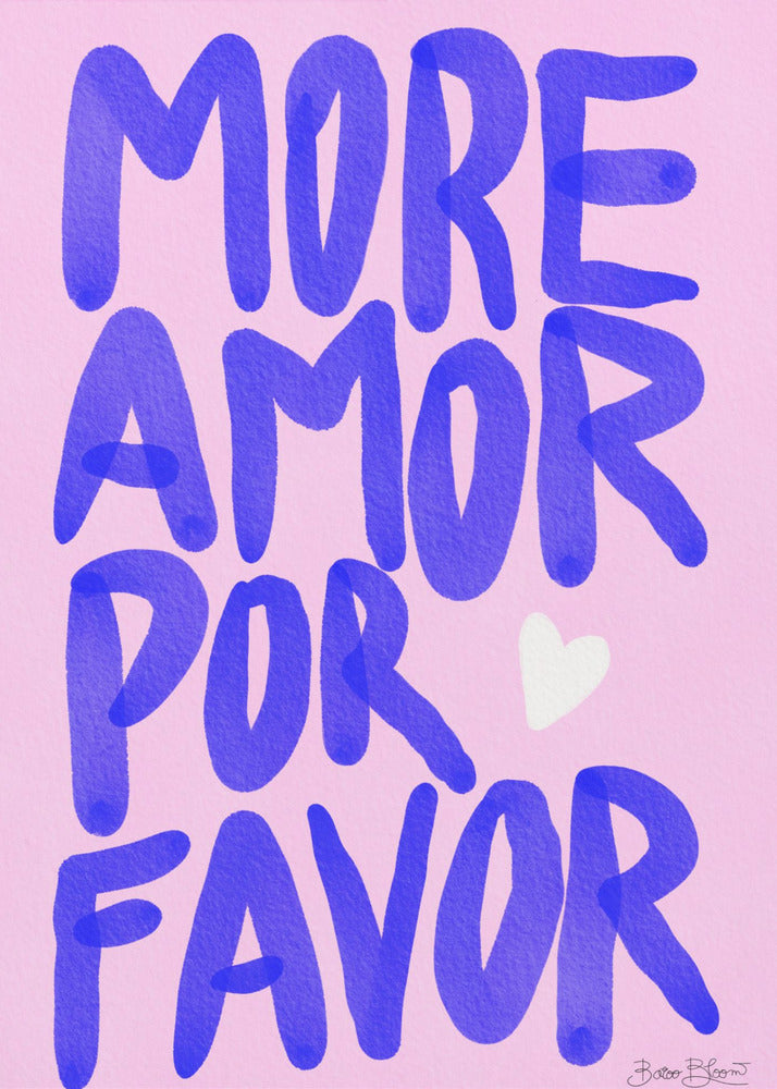 Più amore per favore | Stampe su Tela