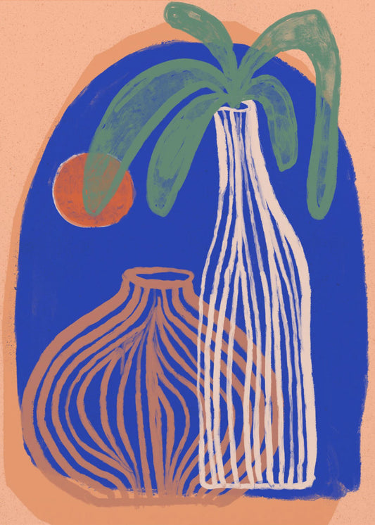 Blue Oasis Vases | Poster