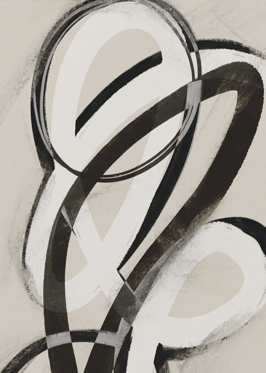 Black And White Strokes No 1 | Poster