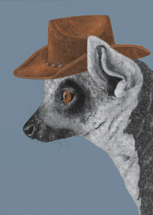 Felix Kowboj Lemur | Wydruki na łótnie