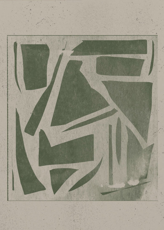 Green Geometric Maze | Poster