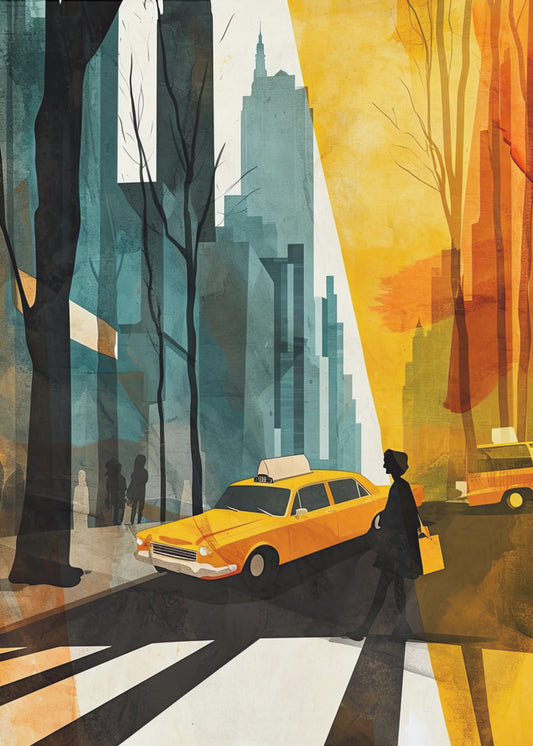 New York City aquarel digitaal schilderij (5) | Canvasprints