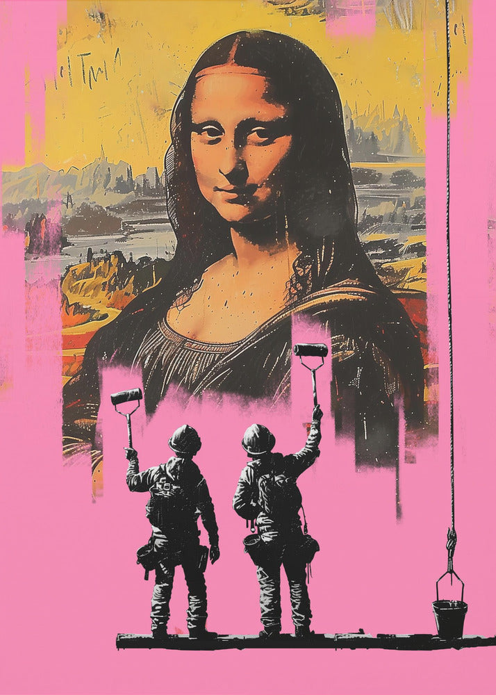 Lyserød Monalisa | Lærredsbilleder