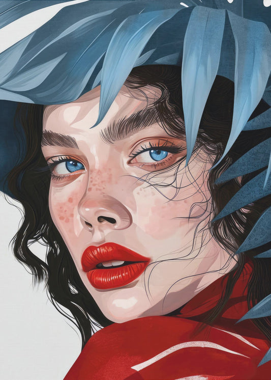 Woman With Blue Eyes portrait | Poster