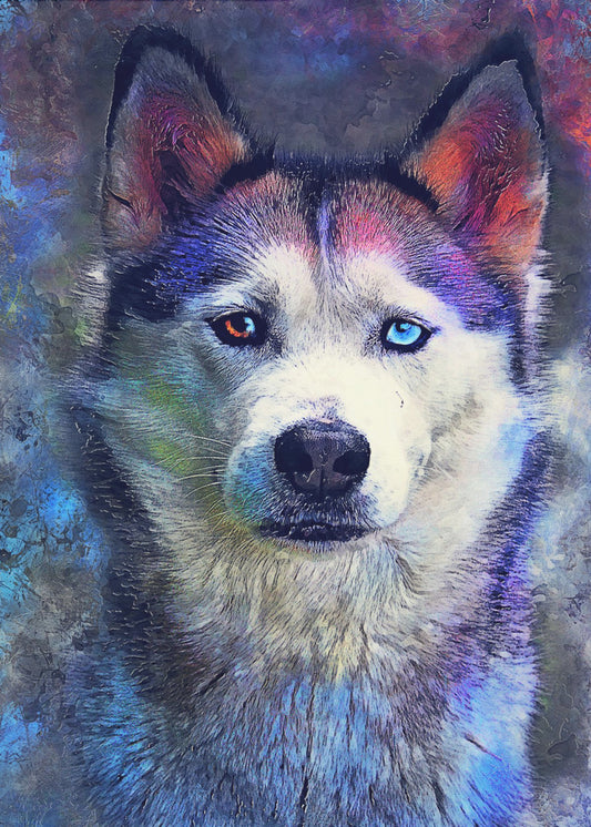 Animal Dog Husky Watercolor Animal Art | Poster