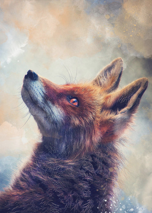 Animal Fox Watercolor Animal Art | Poster
