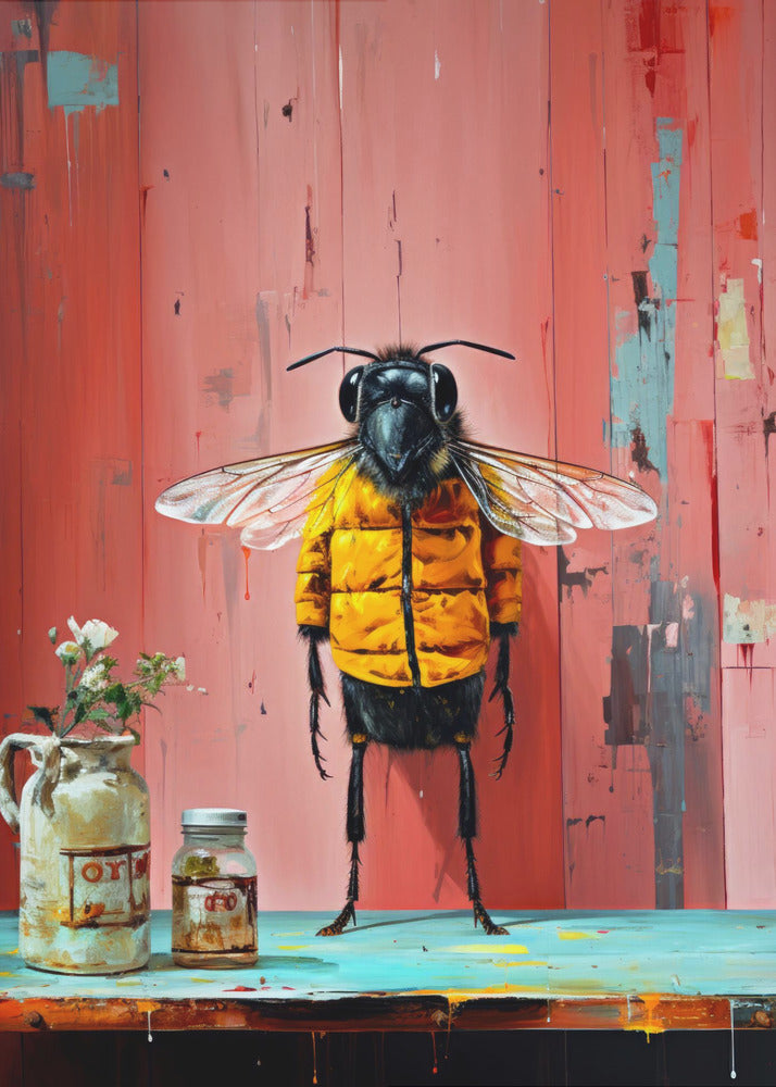 Bee In the Kitchen Watercolor Animal Art | Poster
