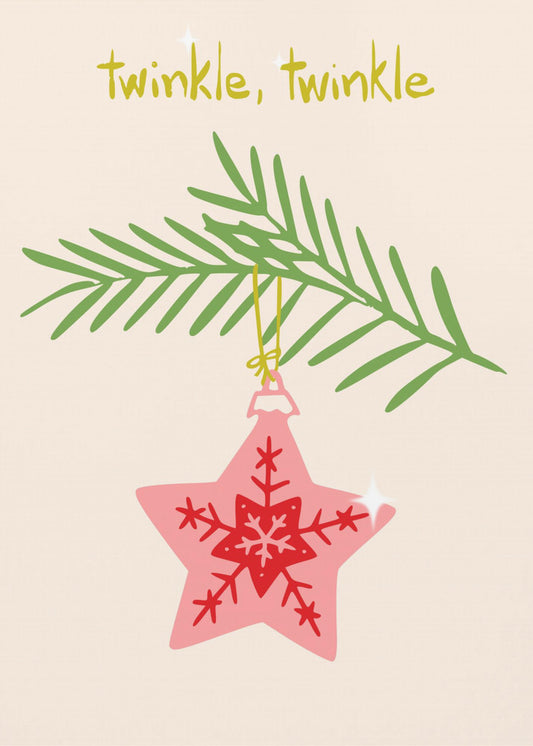 Glad glittrande julstjärna | Poster
