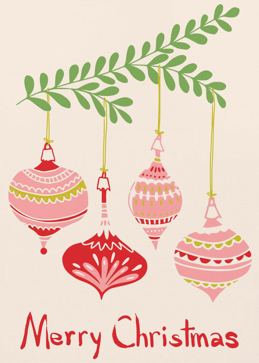 Glada små julgranskulor | Poster